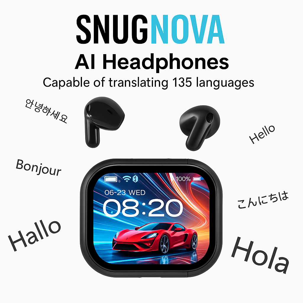 SnugNova™ Pods Pro — AI Translation with Active Noise Cancelling