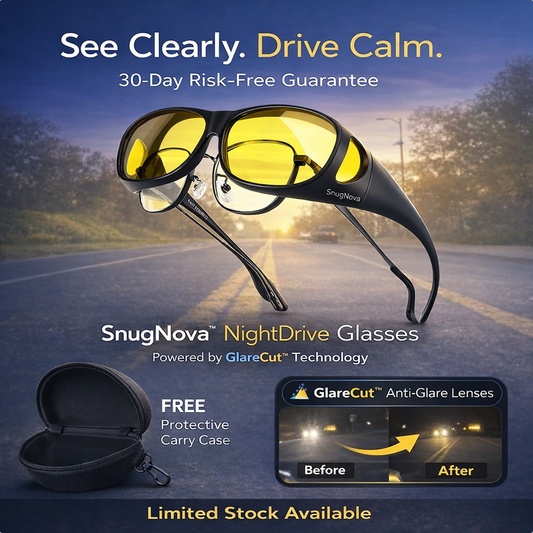 SnugNova™ NightDrive Glasses with GlareCut™ Technology
