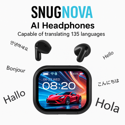 SnugNova™ Pods Pro — AI Translation with Active Noise Cancelling