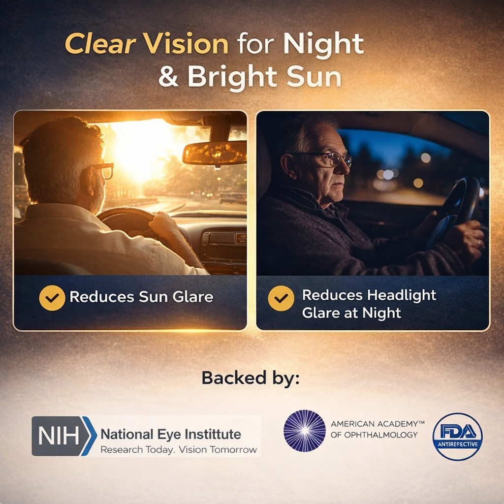 SnugNova™ NightDrive Glasses with GlareCut™ Technology