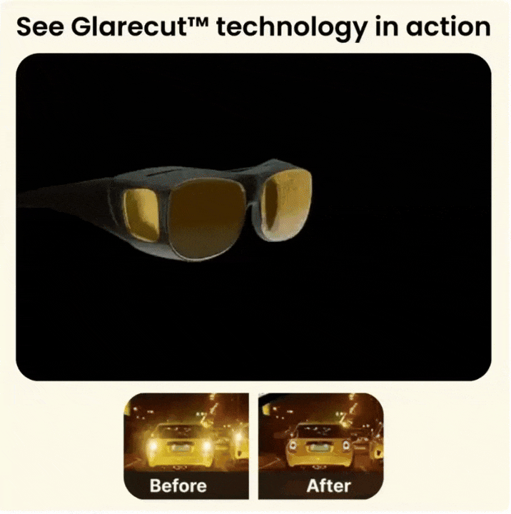 SnugNova™ NightDrive Glasses with GlareCut™ Technology